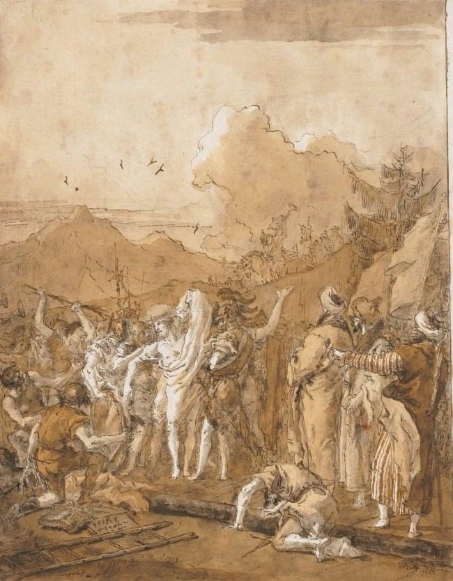 The Disrobing of Christ by Giovanni Domenico Tiepolo (Italian, 1727–1804)
