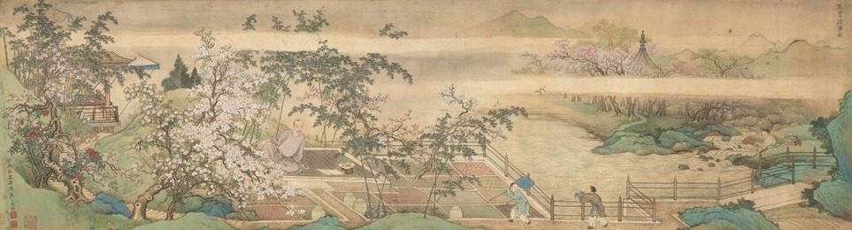Cleansing Medicinal Herbs in the Stream on a Spring Day by Yu Zhiding (Chinese, 1647–c. 1716)