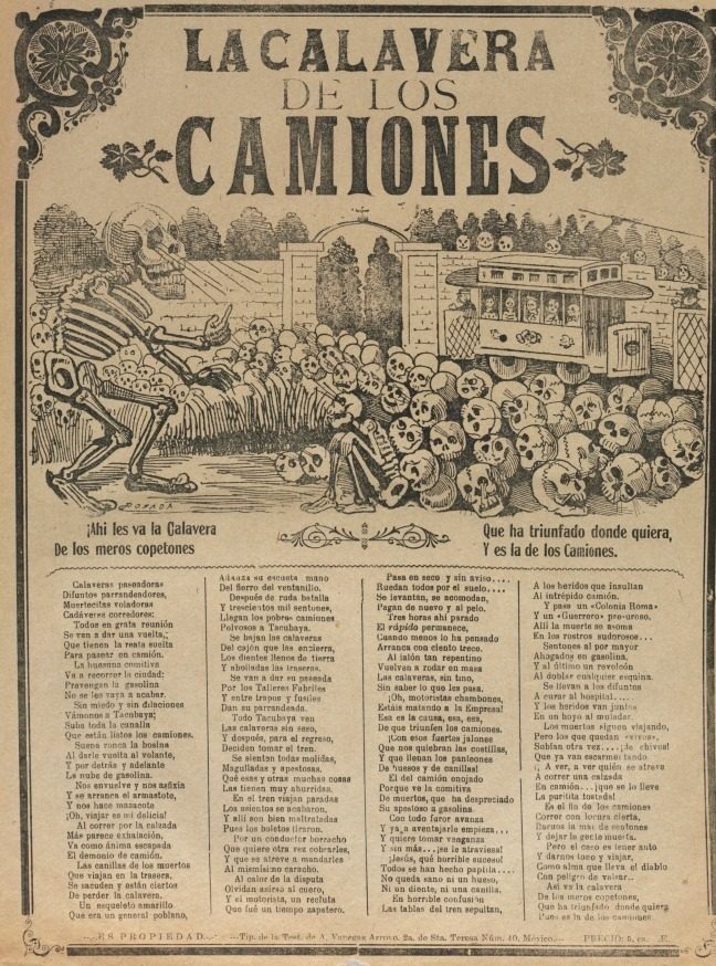 The Skeleton of the Buses by José Guadalupe Posada (Mexican, 1852–1913)