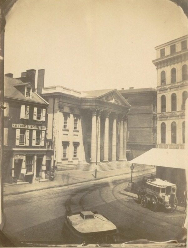First Bank of the United States, Philadelphia by Frederick DeBourg Richards (American, 1822–1903)