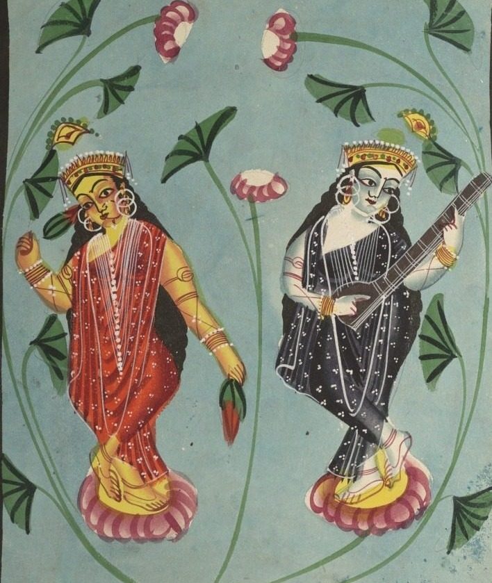 Lakshmi and Sarasvati