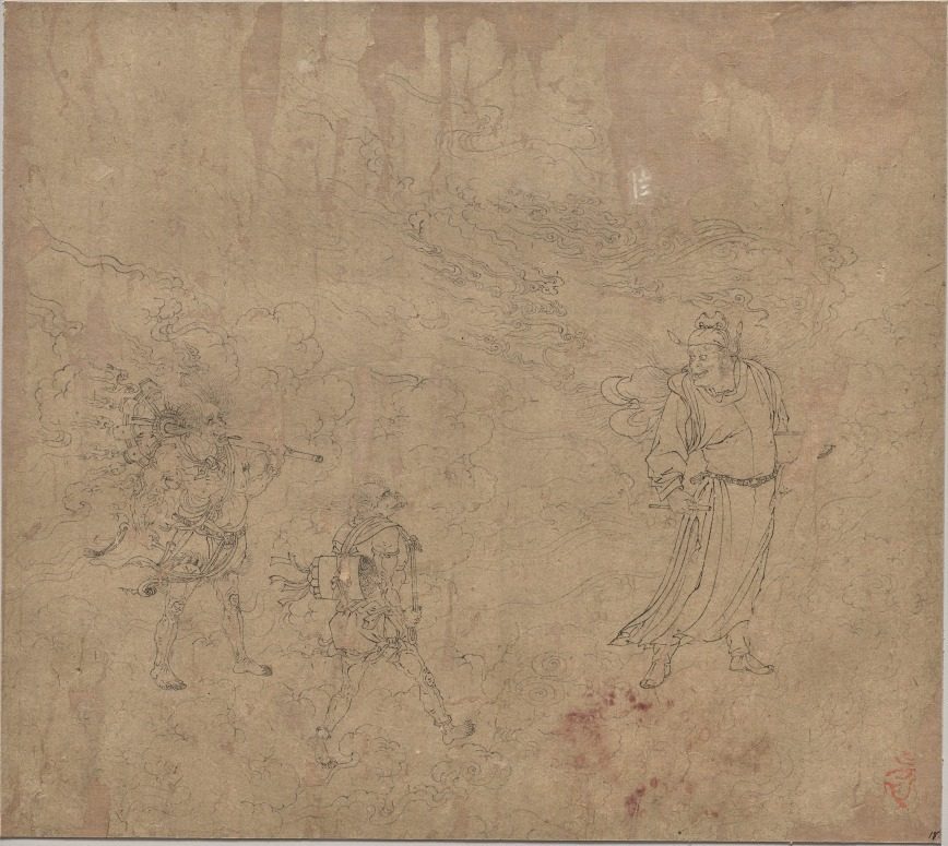 Album of Daoist and Buddhist Themes: Procession of Daoist Deities: Leaf 18