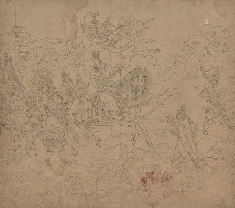 Album of Daoist and Buddhist Themes: Procession of Daoist Deities: Leaf 4