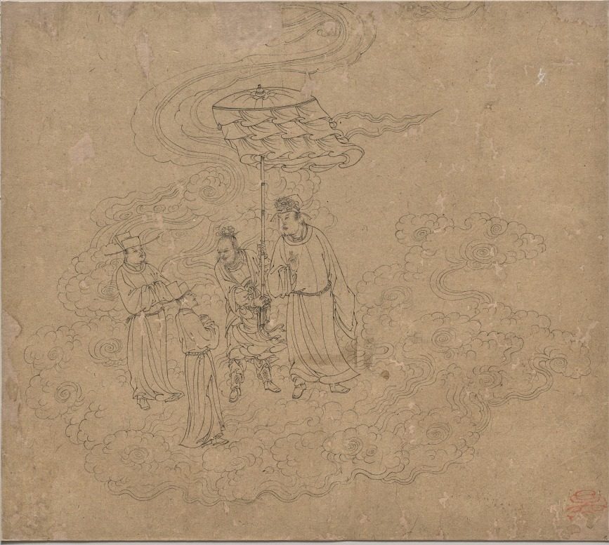 Album of Daoist and Buddhist Themes: Procession of Daoist Deities: Leaf 9