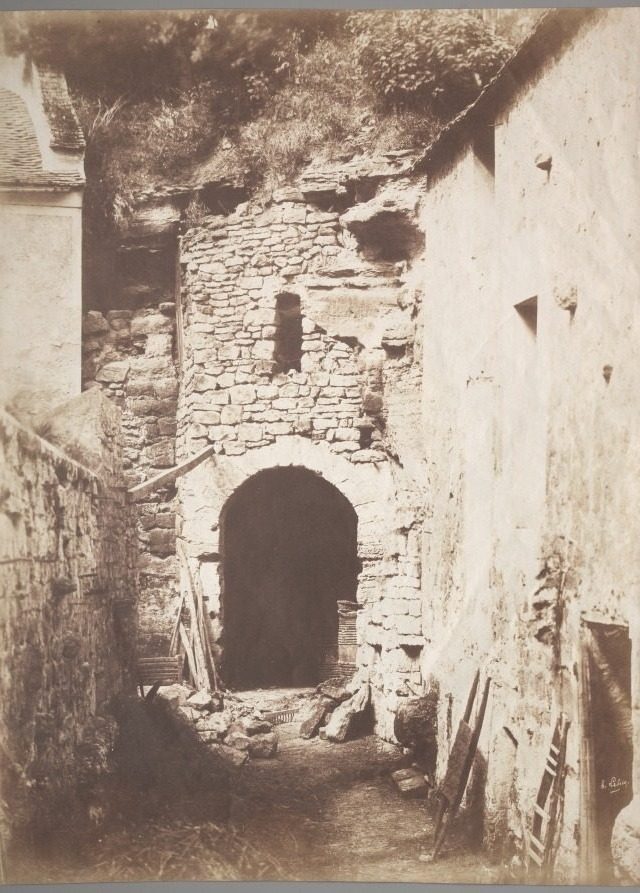 Behind the Troglodyte Farm by Henri Le Secq (French, 1818–1882)