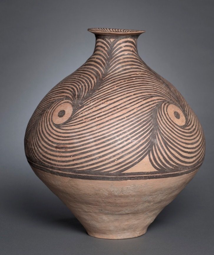 Jar with Spiral Designs