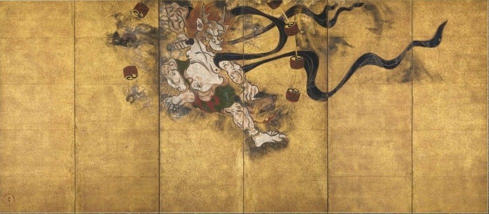 God of Thunder (Raijin) by Tawaraya Sōtatsu (Japanese, c. 1570–c. 1640)