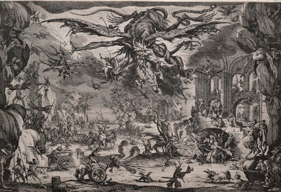 The Temptation of Saint Anthony (second version) by Jacques Callot (French, 1592–1635)