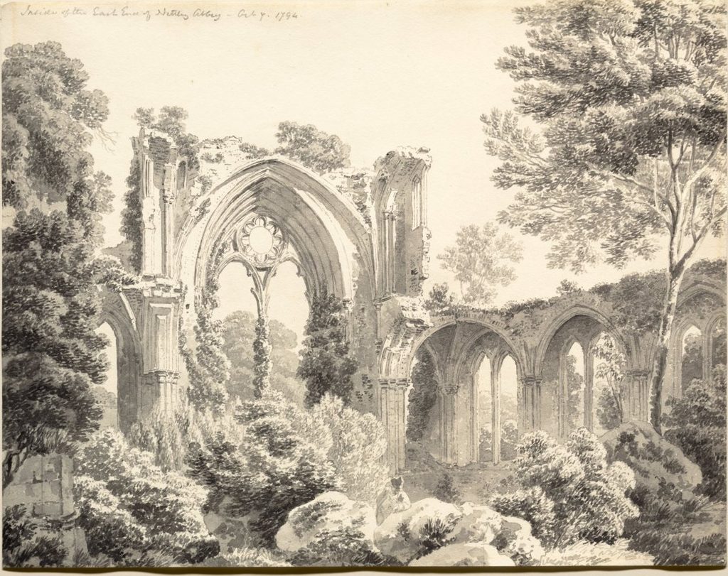 Inside the East End of Nettley Abbey by Michel Angelo Rooker (British, 1746–1801)