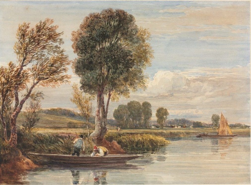 On the Thames by David Cox (British, 1783–1859)