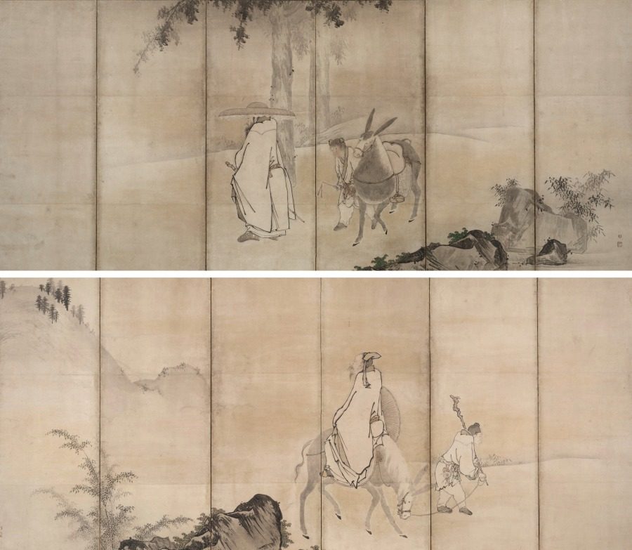 Su Shi (So Shoku) and Pan Lang (Han Rō) by Unkoku Tōgan (Japanese, 1547–1618)