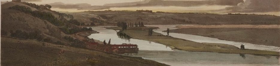 A Selection of Twenty of the Most Picturesque Views in Paris: The Water Works at Marli, and St. Germain en Laye seen in the distance by Thomas Girtin (British, 1775–1802)