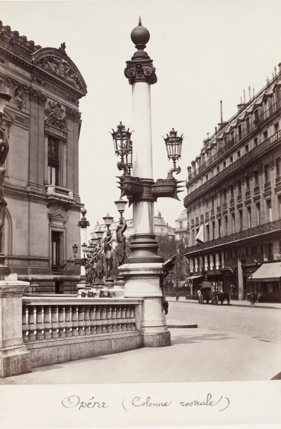 Opéra (Rostral Column) by Charles Marville (French, 1813–1879)