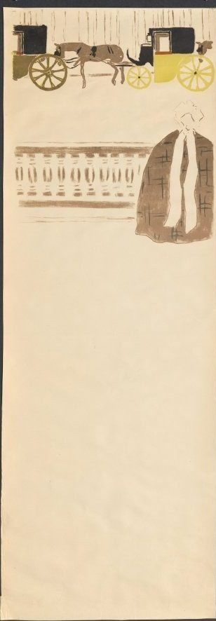 Nursemaids’ Promenade, Frieze of Carriages by Pierre Bonnard (French, 1867–1947)