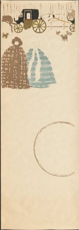 Nursemaids’ Promenade, Frieze of Carriages by Pierre Bonnard (French, 1867–1947)