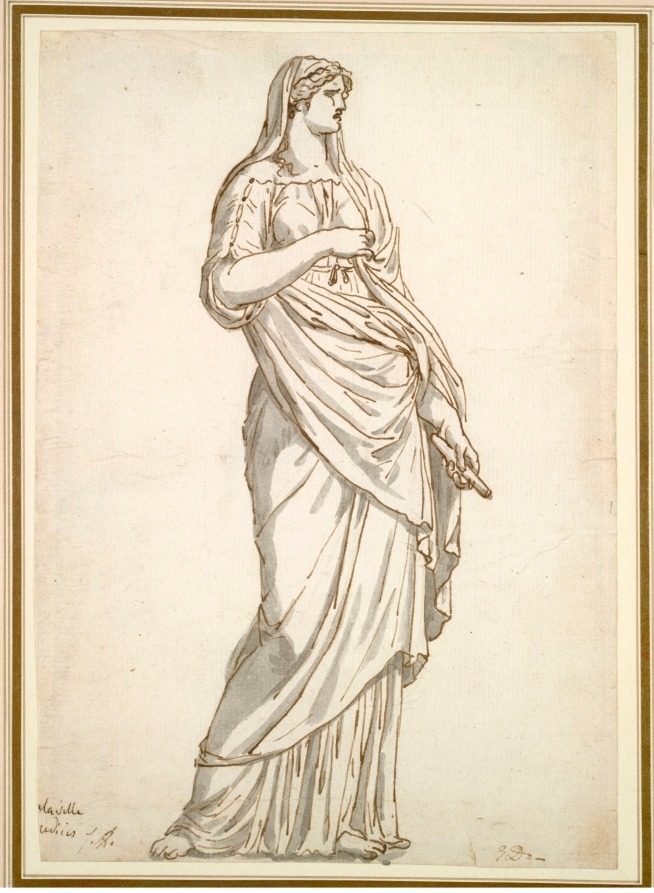 Study of the Sabine Statue from the Villa Medici by Jacques-Louis David (French, 1748–1825)
