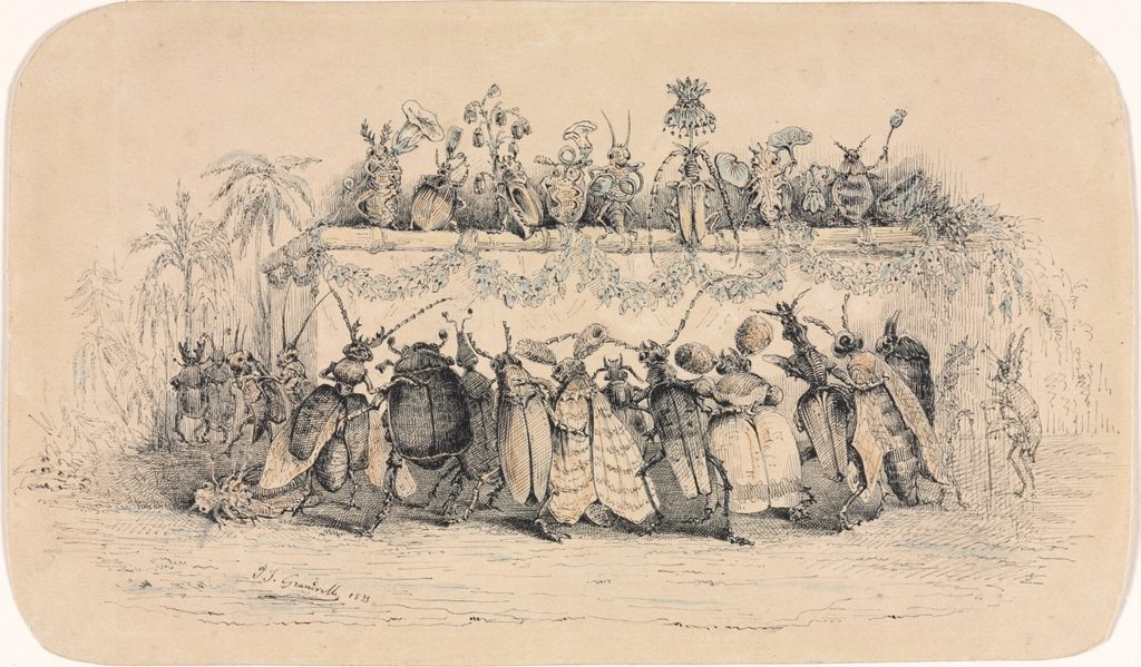 An Insect Ball by Jean-Jacques Grandville (French, 1803–1847)