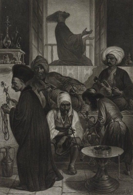 Café in Constantinople by Alexandre Bida (French, 1823–1895)