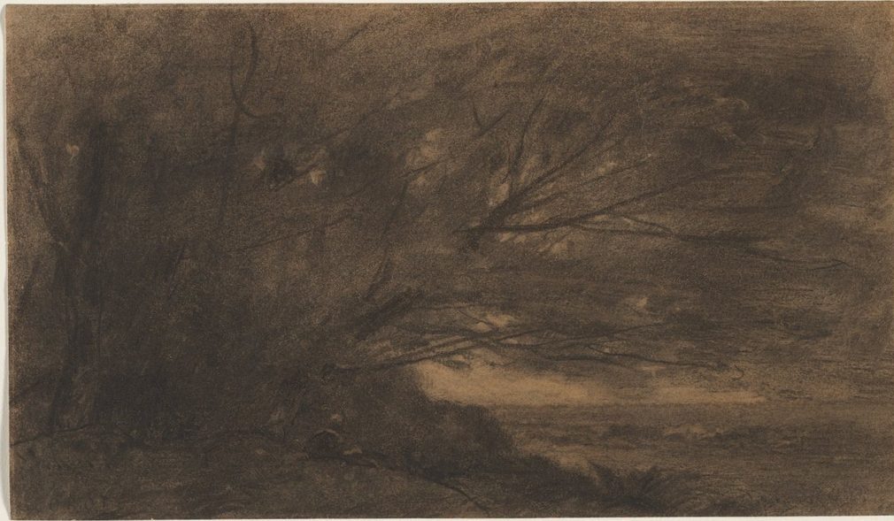Landscape (The Large Tree) by Jean Baptiste Camille Corot (French, 1796–1875)
