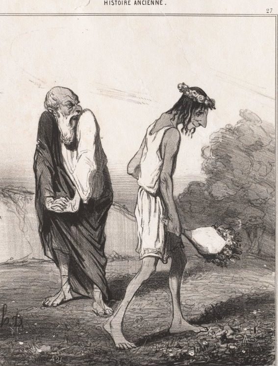 Telemachus Ravaged by Love by Honoré Daumier (French, 1808–1879)
