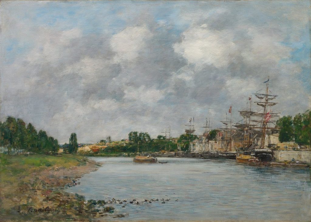 View of the Port of Saint-Valéry-sur-Somme by Eugène Boudin (French, 1824–1898)