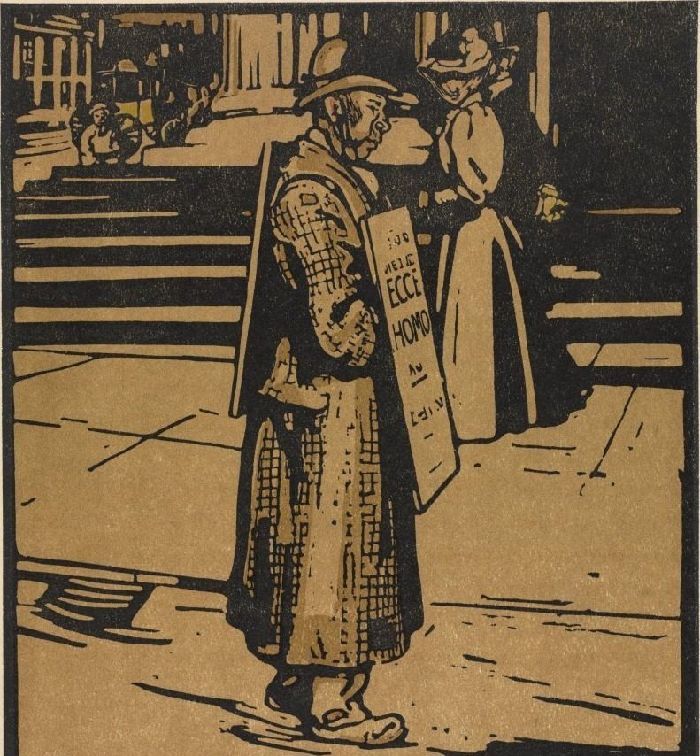 London Types: Sandwich Man by William Nicholson (British, 1872–1949)