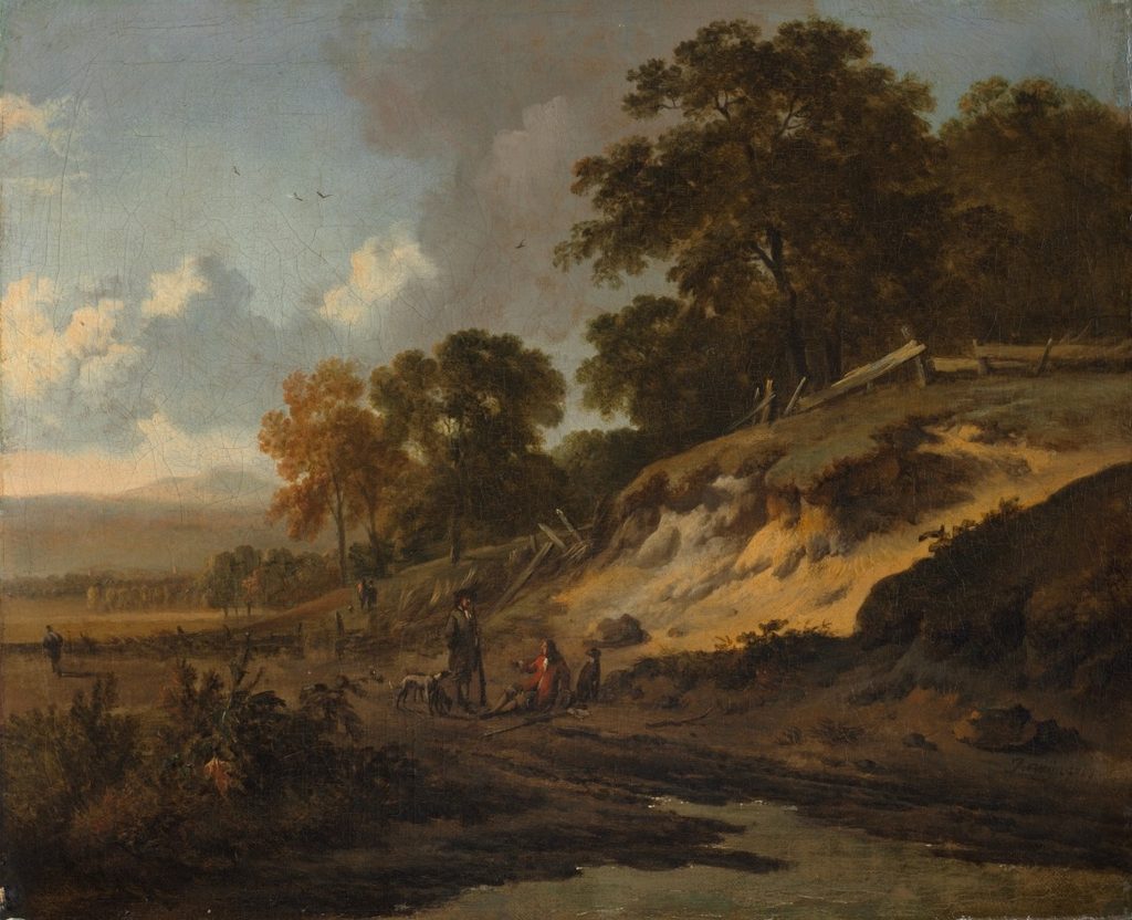 Landscape with Hunters by Jan Wijnants (Dutch, 1635–1684)