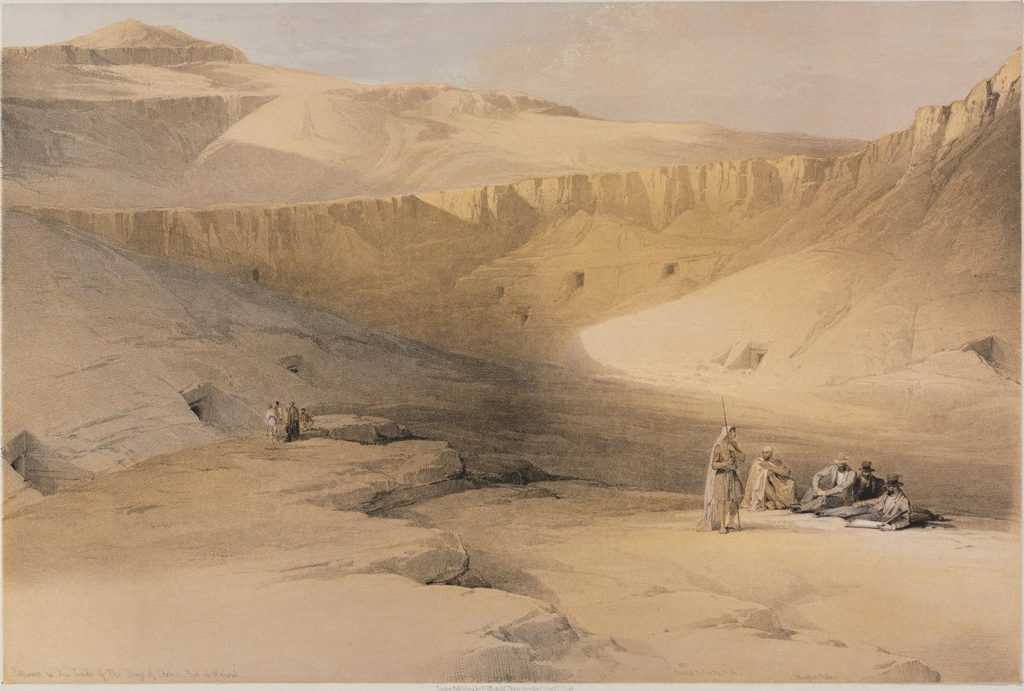 Egypt and Nubia, Volume II: Entrance to the Tombs of the Kings of Thebes, Bab-El-Malouk by Louis Haghe (British, 1806–1885)
