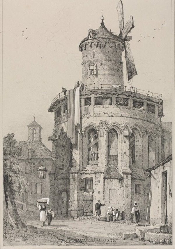 Facsimiles of Sketches Made in Flanders and Germany: On the Walls, Cologne by Samuel Prout (British, 1783–1852)