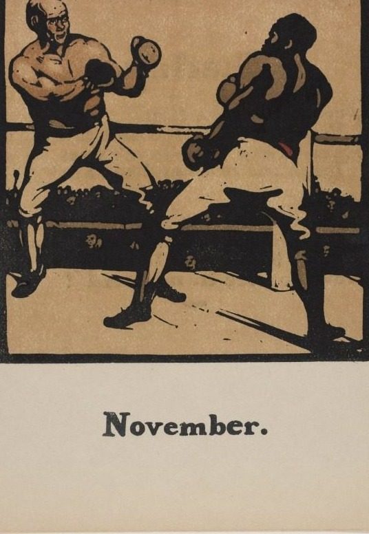 An Almanac of Twelve Sports: Boxing by William Nicholson (British, 1872–1949)