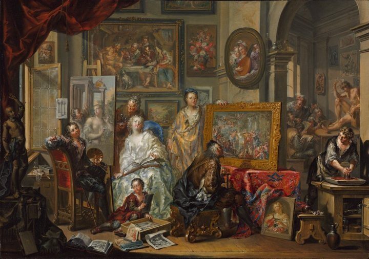 The Artist's Studio by Johann Georg Platzer (Austrian, 1704–1761)
