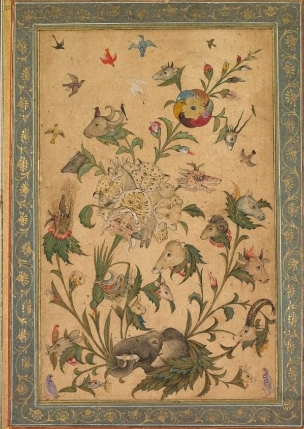 A floral fantasy of animals and birds (Waq-waq)