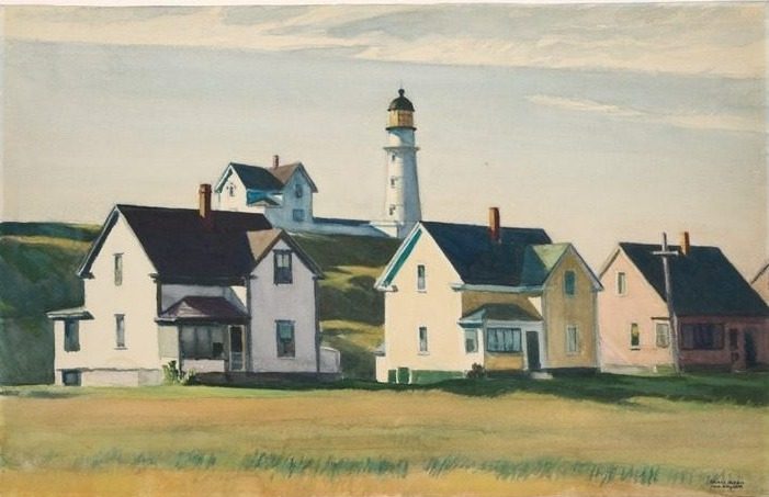 Lighthouse Village (also known as Cape Elizabeth) by Edward Hopper (American, 1882–1967)
