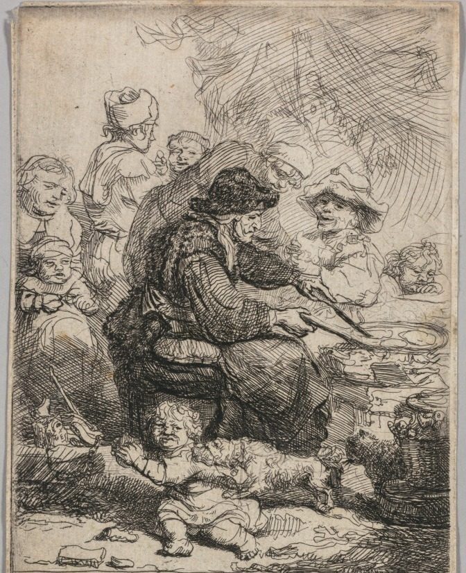 The Pancake Woman by Rembrandt van Rijn (Dutch, 1606–1669)