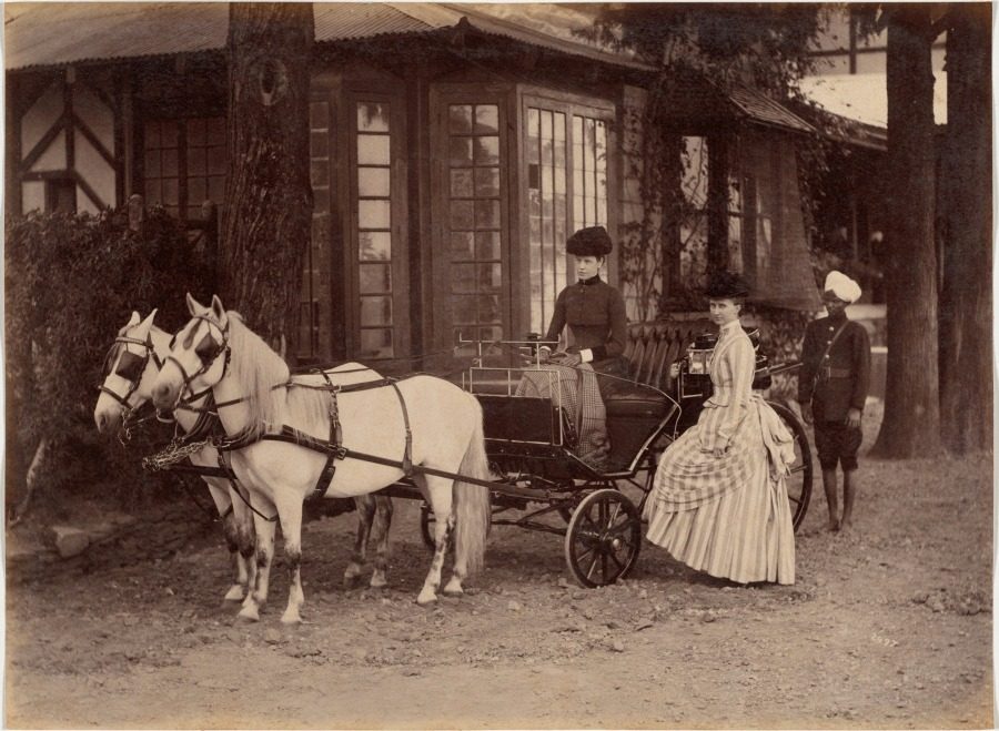 Mrs. and Miss Lyall, Shimla by Raja Deen Dayal (Indian, 1844–1905)