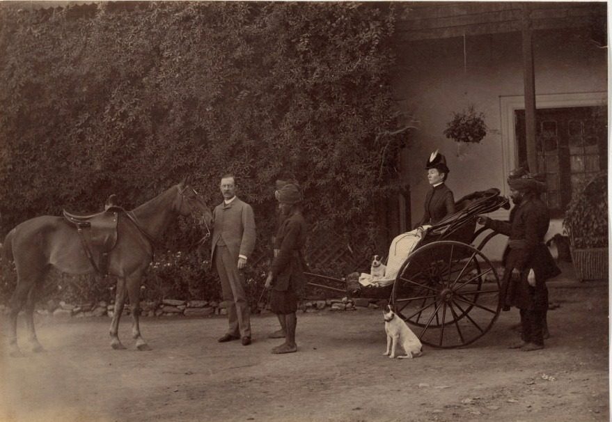 Colonel H.R. Thuillier and His Wife Emmeline Williams Thuillier, Shimla by Raja Deen Dayal (Indian, 1844–1905)