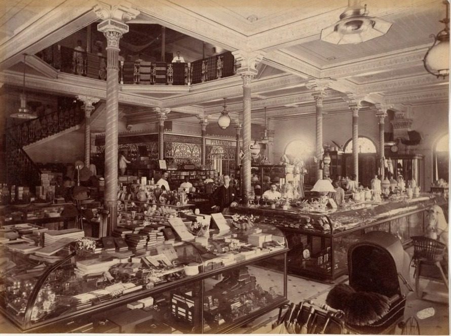 Treacher and Co.'s Shop in the Fort, Bombay by Raja Deen Dayal (Indian, 1844–1905)