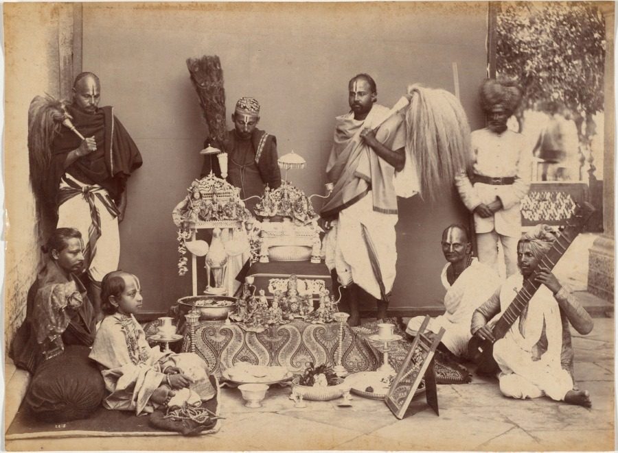 Maharaja of Rewa in Prayer by Raja Deen Dayal (Indian, 1844–1905)