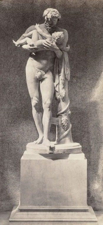 Silenus Holding the Child Dionysus, Louvre Museum, Paris by Charles Soulier (French, 1830–1900)