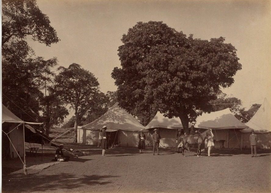 Major Martelli's Camp at Mhow by Raja Deen Dayal (Indian, 1844–1905)