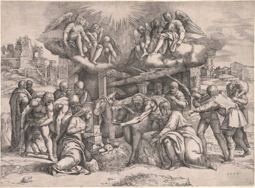 The Adoration of the Shepherds by Battista Franco (Italian, c. 1510–1561)