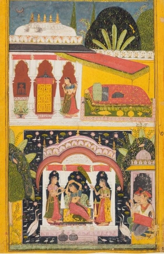 A Royal Woman in a Pavilion: Desavarari Ragini of Dipak, from a Ragamala