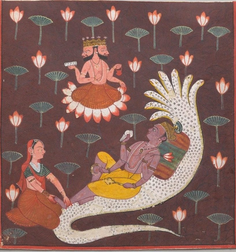Vishnu on Ananta, the Endless Serpent