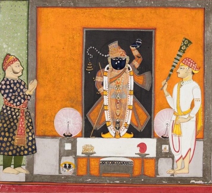 Maharao Ram Singh II of Kota (r. 1828–66) Worships Brij Nathji as the Bridegroom