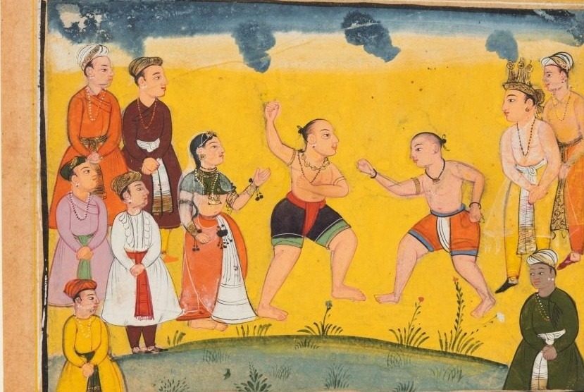 Draupadi Rescued from Abduction, from a Mahabharata