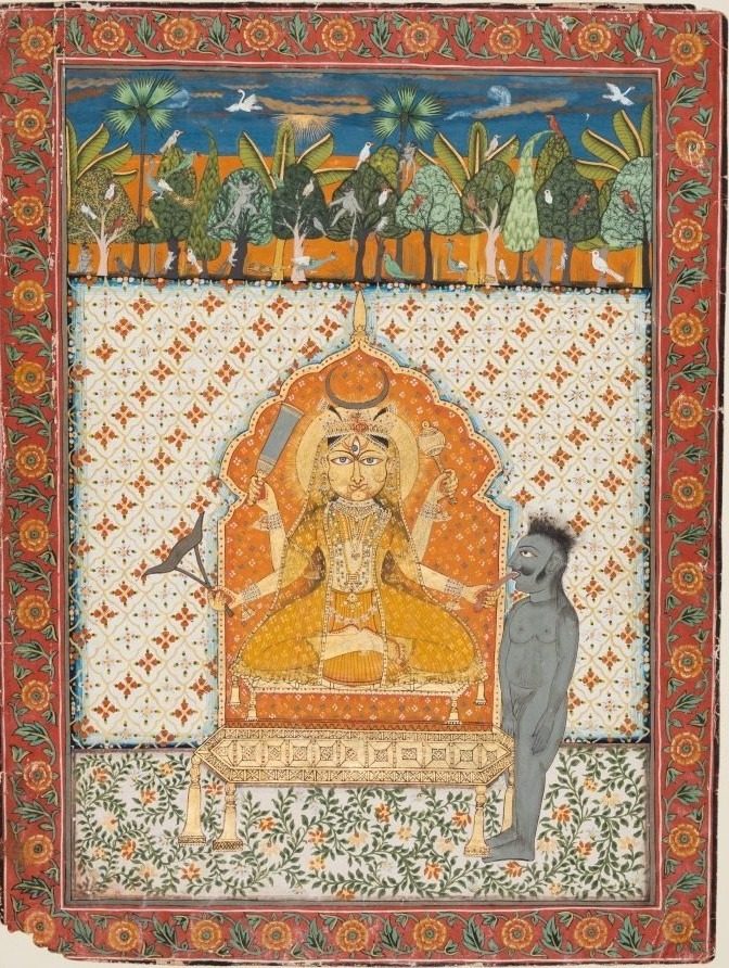 Bagalamukhi, the eighth Mahavidya, from a Dashamahavidya series