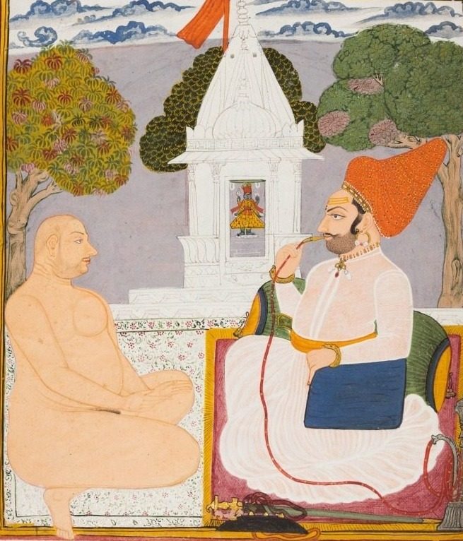 A Rathor Noble Visiting a Holy Man at a Vishnu Shrine