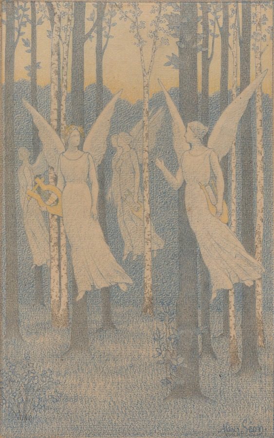 Study for “In the Woods, Evening” by Alexandre Séon (French, 1855–1917)