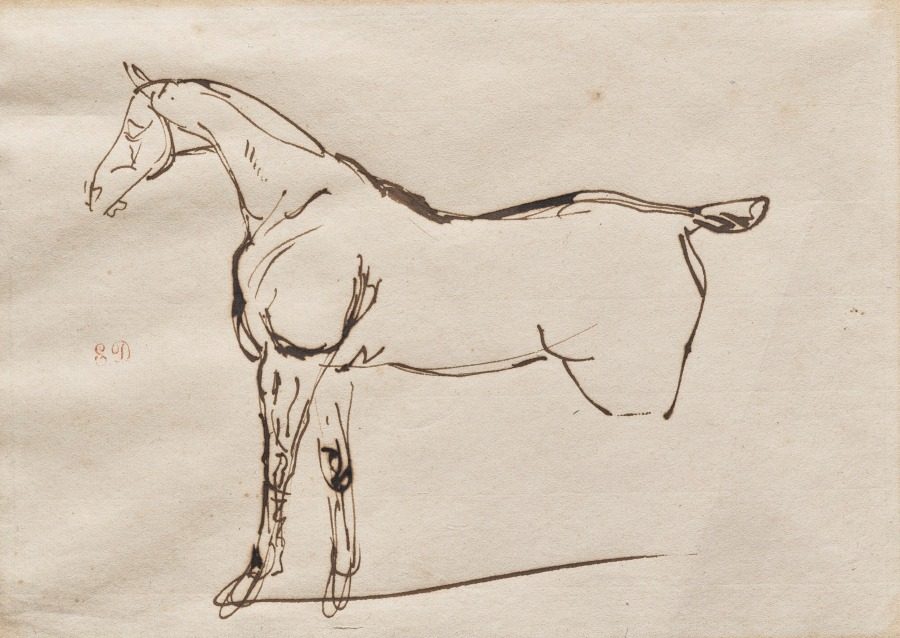 Study of a Horse by Eugène Delacroix (French, 1798–1863)