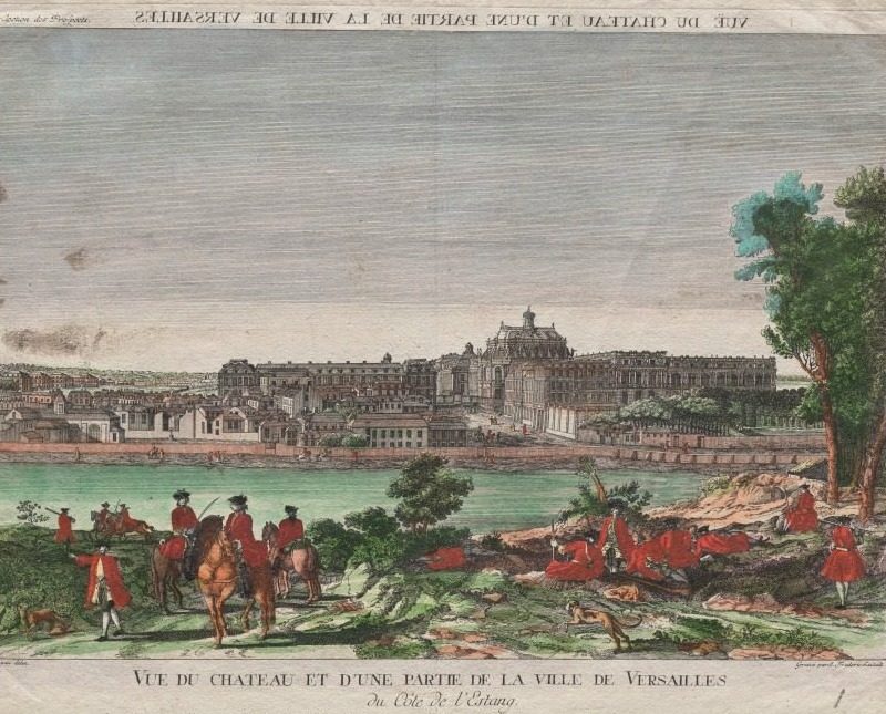 Vue du Chateau et d'une Partie de la Ville de Versailles by Balthasar Friedrich Leizelt (German, 1710–1820)